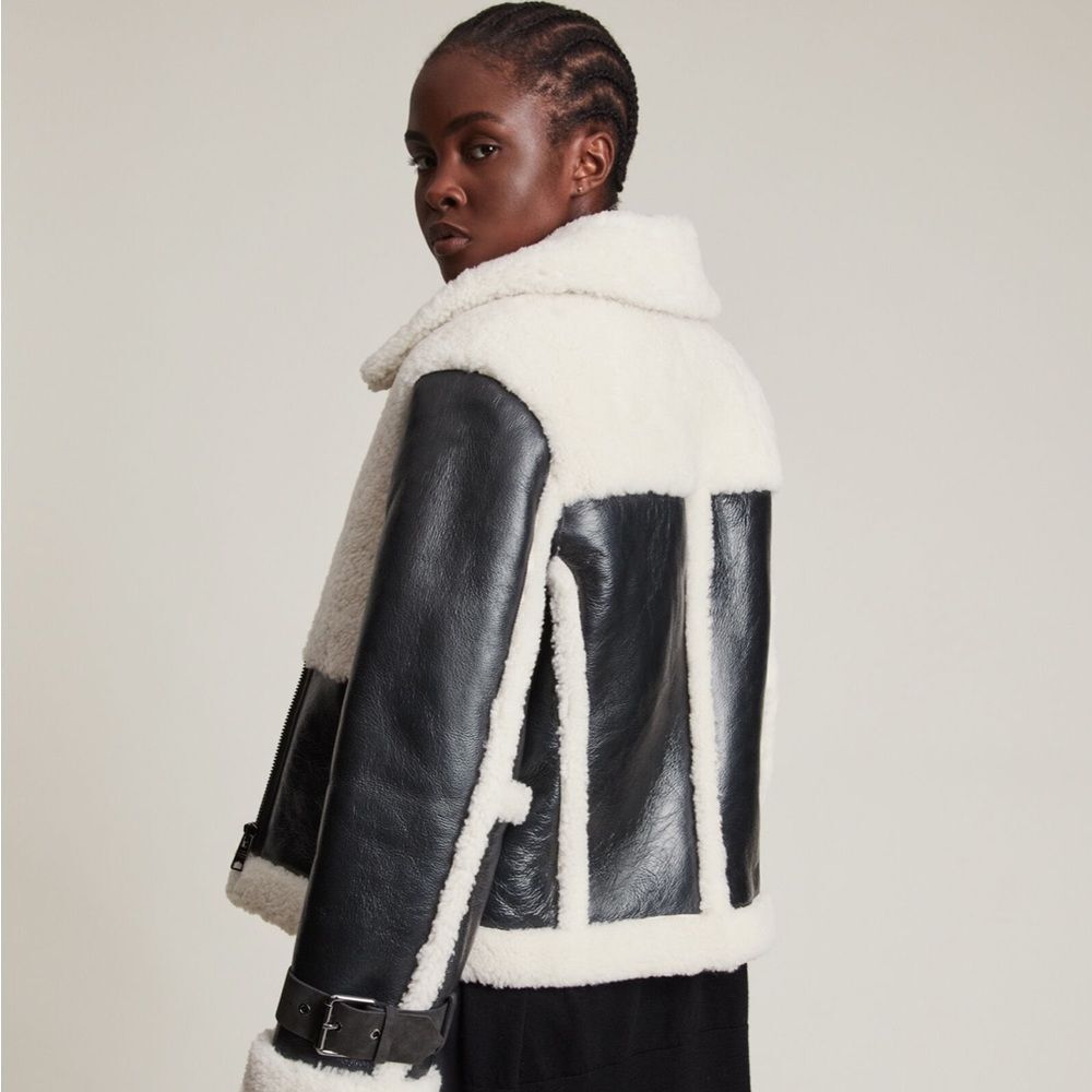 Allsaints shearling jacket - Picture 9 of 10